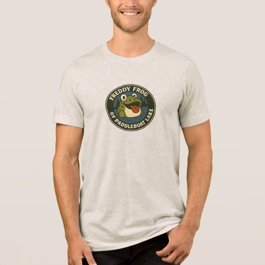 Men's T-Shirt Frog on Paddleboat Tee (Voorkant)