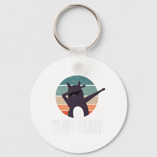 Mens Tabby Daddy Tee Cat Daddy Dad Fathers Sleutelhanger (Voorkant)
