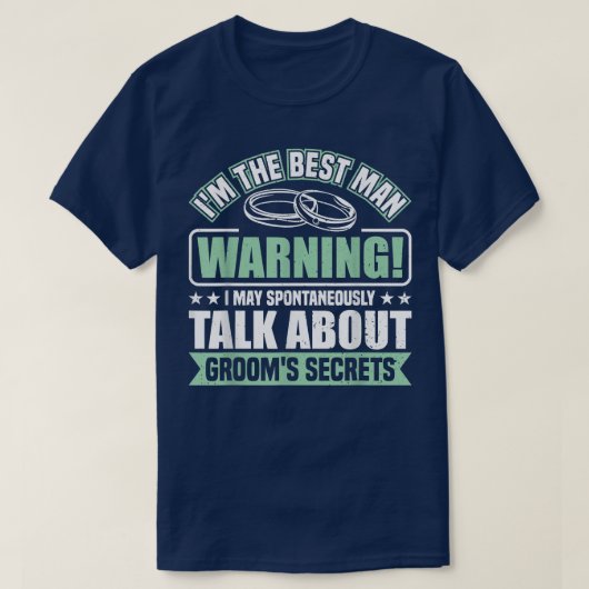 Mens Talk About Grooms Secrets Bachelor Party T-shirt (Design voorkant)