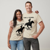 Men's Tame a Cowgirl Girl on Horse T-Shirt (Unisex)