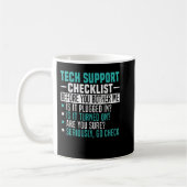 Mens Tech Technical Support Checklist Computer Sys Koffiemok (Links)