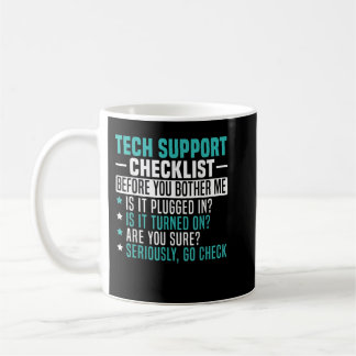 Mens Tech Technical Support Checklist Computer Sys Koffiemok