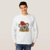 Men's Tee with a Cartoon Illustration of a Koala T-shirt (Voorkant volledig)