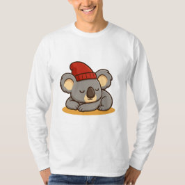 Men's Tee with a Cartoon Illustration of a Koala T-shirt