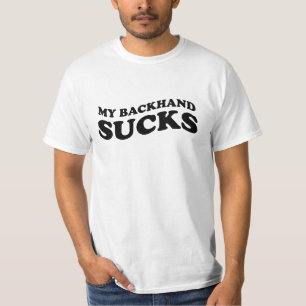 Mens tennis t-shirt met grappige tekst