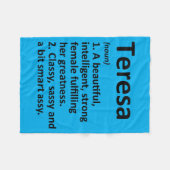 Mens Teresa Definitie Gepersonaliseerde Naam Grapp Fleece Deken (Voorkant (Horizontaal))