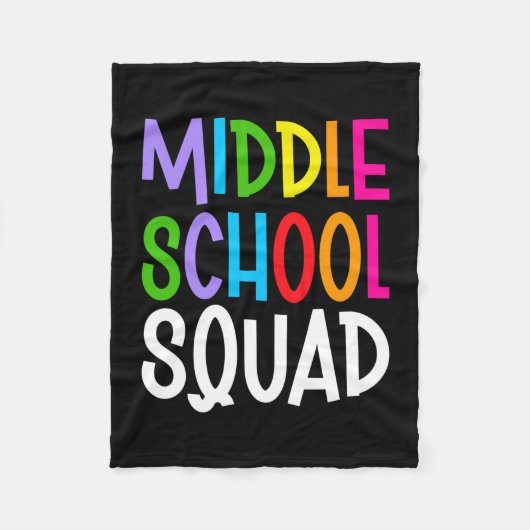 Mens terug naar school middelbare school squad tea fleece deken (Voorkant)
