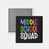 Mens terug naar school middelbare school squad tea magneet (Voorkant / Achterkant)