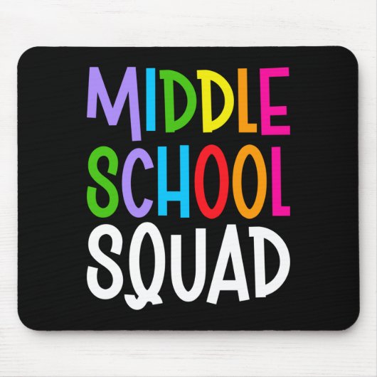 Mens terug naar school middelbare school squad tea muismat (Voorkant)