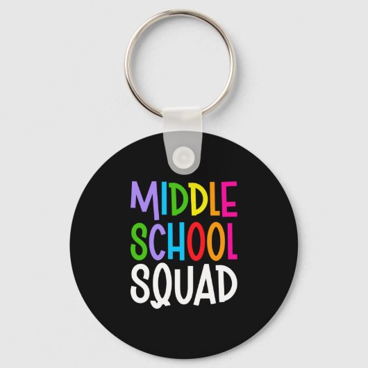 Mens terug naar school middelbare school squad tea sleutelhanger (Voorkant)