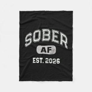 Mens terug nuchter van EST 2026 herstelinrichting Fleece Deken
