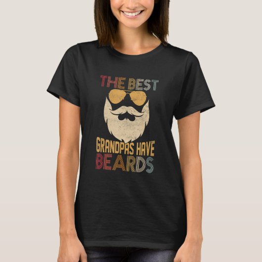 Mens The Best Grandpas Have Beards Beard Family Fa T-shirt (Voorkant)