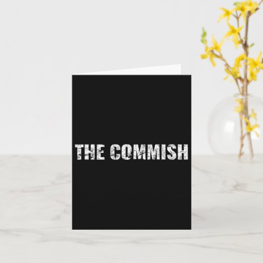 Mens The Commish-shirt - Fantasy Football Commissa Kaart (Gele Bloem)