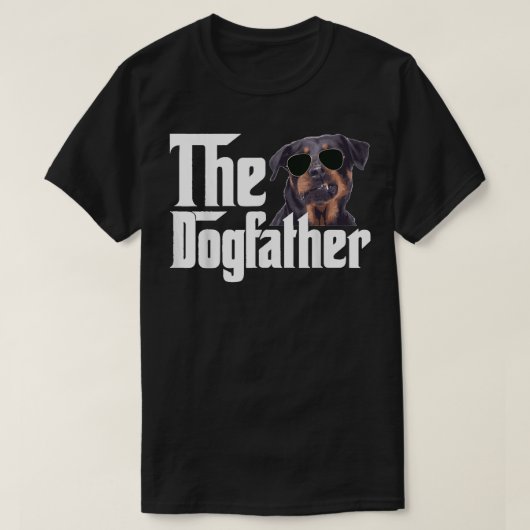 Mens The Dogfather Rottweiler Funny Dog Owner Dog T-shirt (Design voorkant)