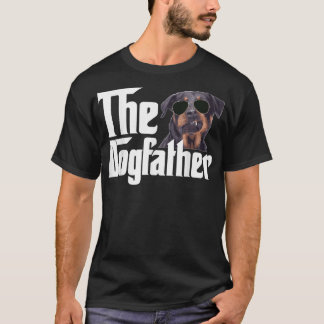 Mens The Dogfather Rottweiler Funny Dog Owner Dog T-shirt