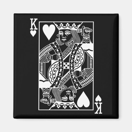 Mens The Original King Of Hearts Clic Magneet (Voorkant)