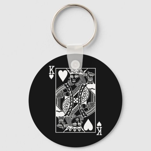 Mens The Original King Of Hearts Clic Sleutelhanger (Voorkant)