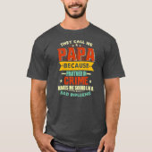 Mens They Call Me Papa Because Partner In Crime T-shirt (Voorkant)