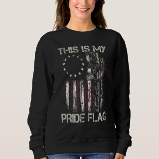 Mens This Is My Pride Flag USA Flag Patriotic Gun Trui