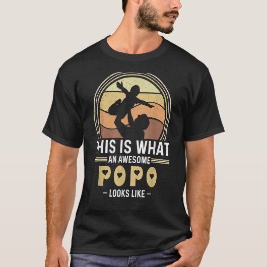Mens This is What an Awesome Popo Looks Like Popo T-shirt (Voorkant)
