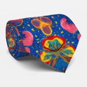men's tie designer tie Colorful Abstract Design Stropdas (Opgerold)