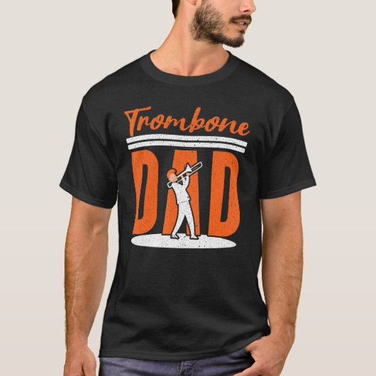 Mens Trombone Dad Trombonist Musician Instrumental T-shirt (Voorkant)