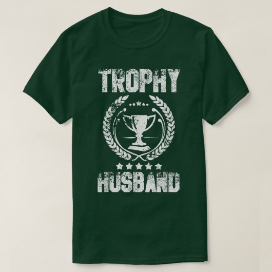 Mens Trophy Husband Funny Fathers Day Gift  T-shirt (Design voorkant)