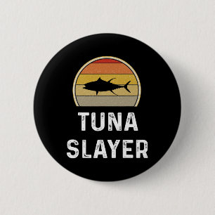 Mens Tuna Slayer Visserij Cadeaus Grappige Visser  Ronde Button 5,7 Cm