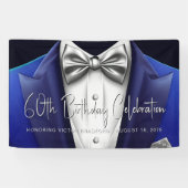 Mens Tuxedo Birthday Party Banner (Horizontaal)