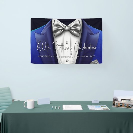 Mens Tuxedo Birthday Party Banner (Beurs)