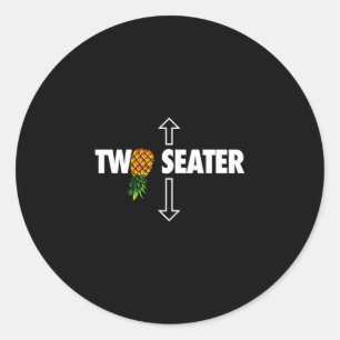 Mens tweepers schommelstoel heren grappige onderst ronde sticker