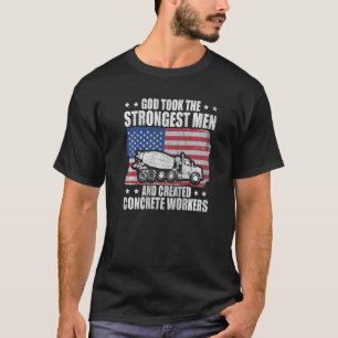 Mens US Vlag God Nam De Sterkste Mannen Geschapen T-shirt