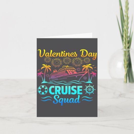 Mens Valentines Day Cruise Squad 2026 Vacation Tra Kaart (Voorkant)