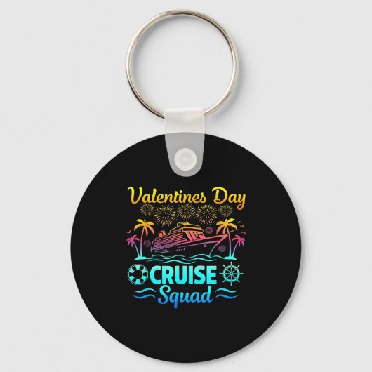 Mens Valentines Day Cruise Squad 2026 Vacation Tra Sleutelhanger (Voorkant)