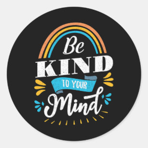 Mens van mentale sensibilisering ronde sticker