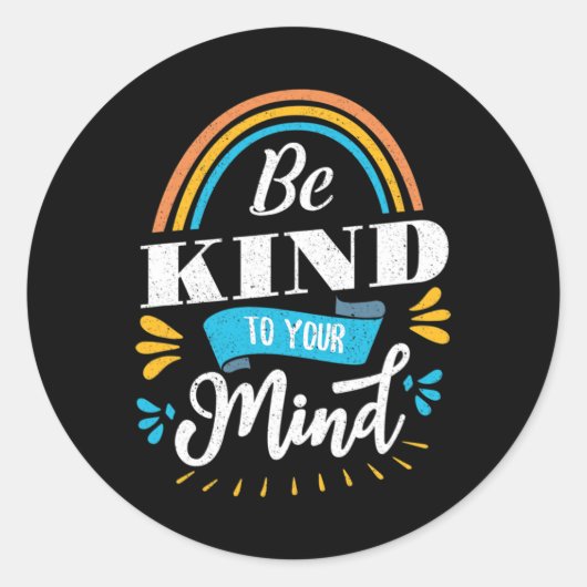 Mens van mentale sensibilisering ronde sticker (Voorkant)