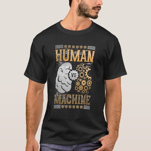 Mens versus Machine Steampunk T-shirt (Voorkant)
