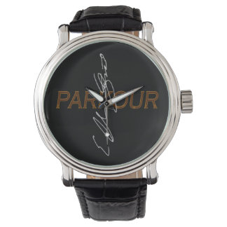 Men's Vintage Black Leather Strap Watch Horloge