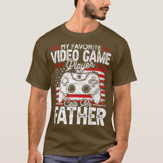 Mens Vintage My Favorite Video Game Player Calls M T-shirt