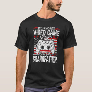 Mens Vintage My Favorite Video Game Player Calls M T-shirt