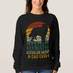 Mens Vintage Retro Best Australian Shepherd Dad Ev Trui