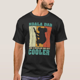 Mens Vintage Retro Koala Papa Net Als Een Gewone P T-shirt