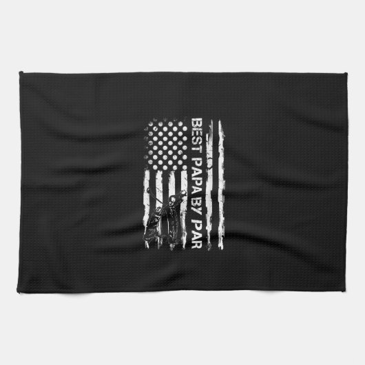 Men's Vintage USA American Flag Best Papa By Par Theedoek (Horizontaal)