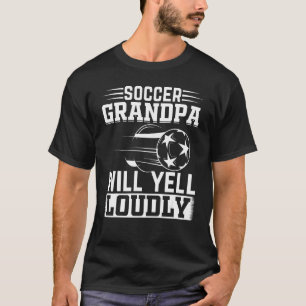 Mens voetbal opa zal hard schreeuwen Opa Voetbal T-shirt