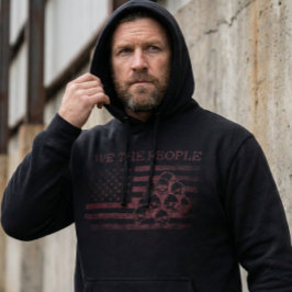 Men's We The People American Flag  Black Hoodie