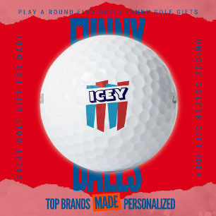 Mens Weekend Scramble Retro Bevroren Drank Spotpre Golfballen