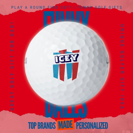 Mens Weekend Scramble Retro Bevroren Drank Spotpre Golfballen