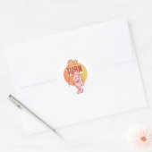 Mens Weekend Scramble Retro Glizzy Bij De Bocht Ronde Sticker (Envelop)