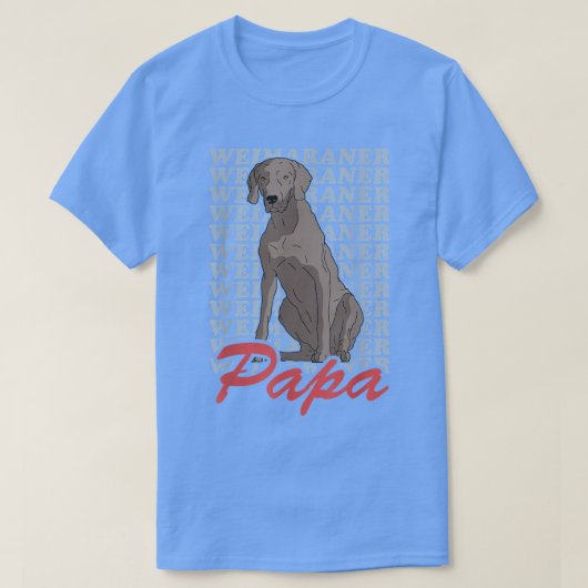 Mens Weimaraner Papa Dog Owner Weimaraner T-Shirt  (Design voorkant)
