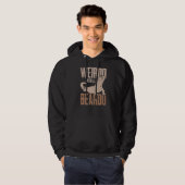 Mens Weirdo With A Beard Fathers Day Hoodie (Voorkant volledig)